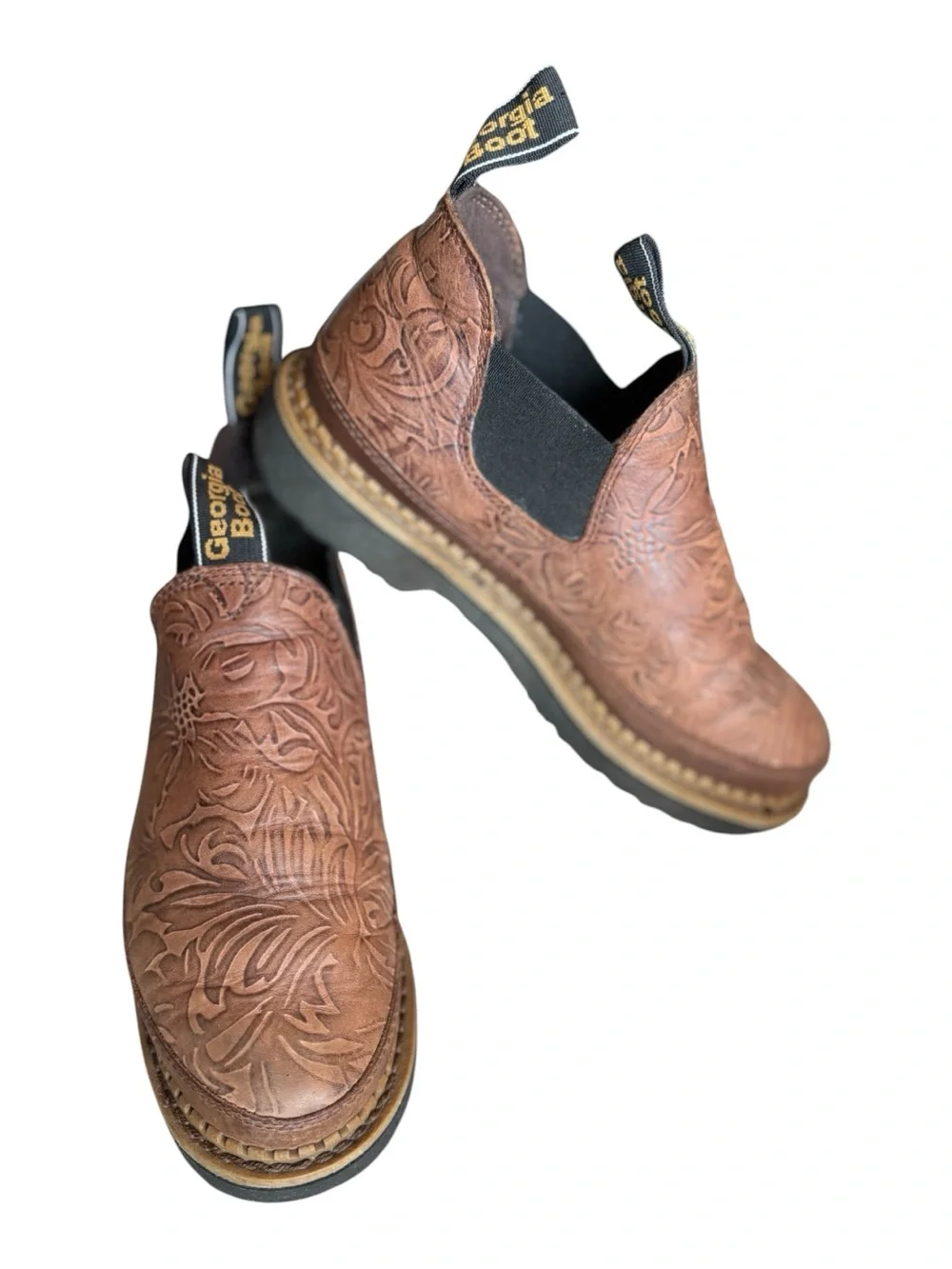 Georgia Boot womens Brown Slip-On Shoes size 8.5